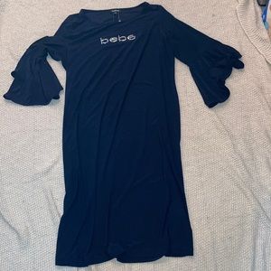 New Bebe Navy Blue Diamond Logo Dress